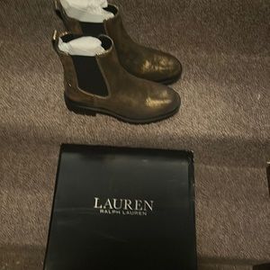 Ralph Lauren gold boots